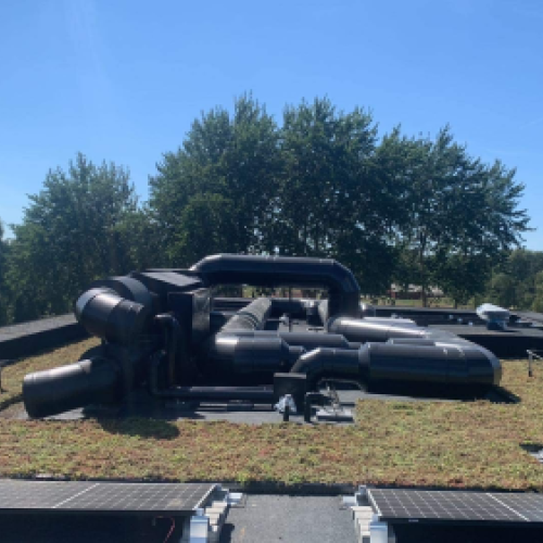 Ventilationsisolering af ventilationsanlæg og kanaler på tag