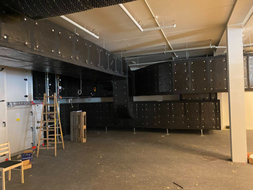 Ventilationsisolering af ventilationskanaler i erhvervsbyggeri